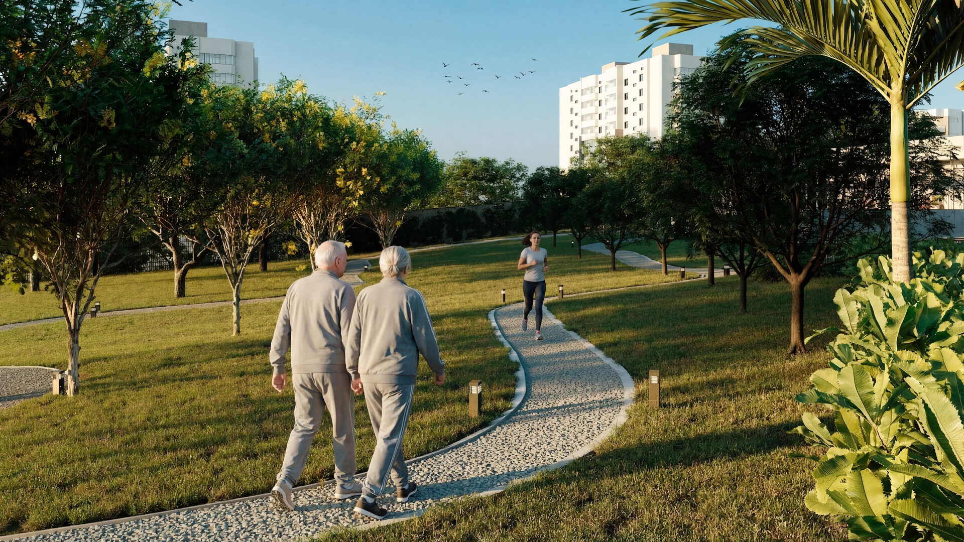 Foto da pista de caminhada